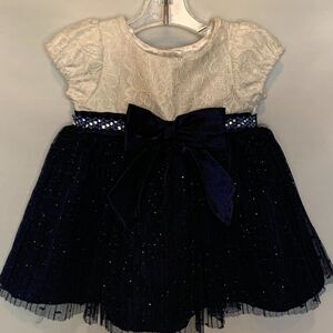 Sweet Heart Rose Navy and Cream Lace Dress